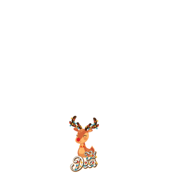 Oh deer model alb pe tricou