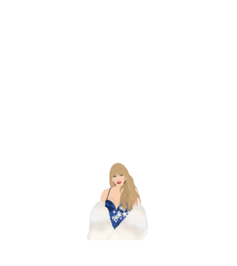 Taylor Swift blue model alb pe tricou