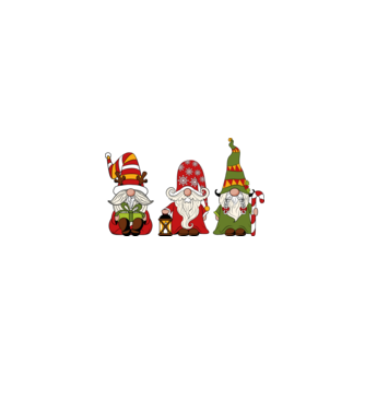 Xmas gnomes 2 model negru pe tricou