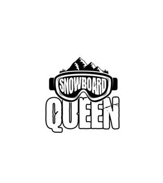 snowboard queen 01 model negru pe tricou