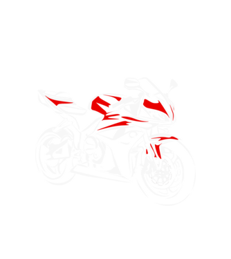CBR600rr model alb pe tricou