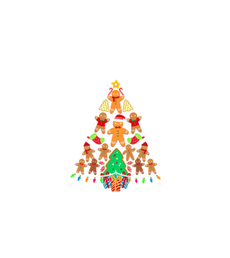 Cookie christmas tree model negru pe tricou