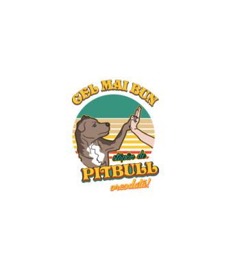 Cel mai bun stăpân de pitbull vreodată! model negru pe tricou