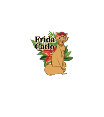 FridaCatlo model negru pe tricou