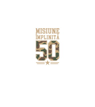 Misiune împlinită 50 model negru pe tricou