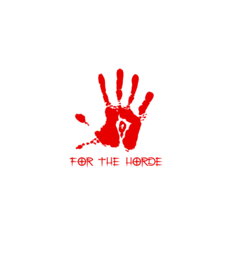 For The Horde Hand model negru pe tricou