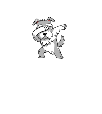 Schnauzer DAB model alb pe tricou