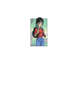 dragon ball bulma model roz pe tricou