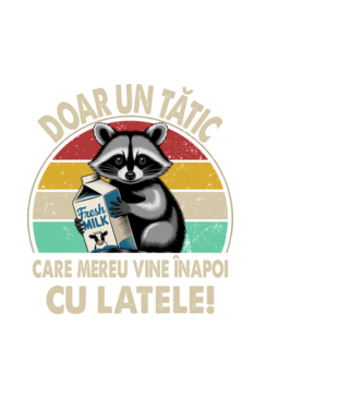 Retro Apa aki visszajött a tejjel RO model alb pe tricou