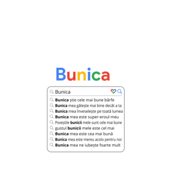 căutare Google Bunica model negru pe tricou