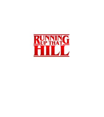 running up that hill model negru pe tricou