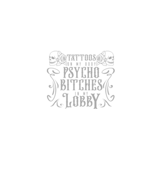 Psycho bitches model negru pe tricou