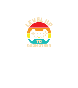 Level Up Godmother model negru pe tricou