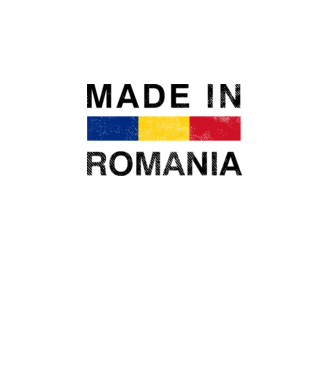 made in romania model alb pe tricou