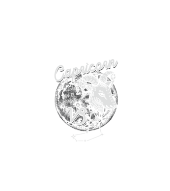 Zodiac femeie CAPRICORN retro model negru pe tricou