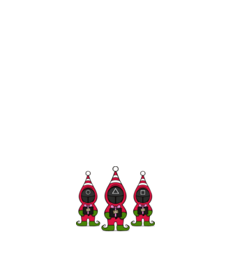 merry squid game model negru pe tricou