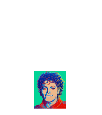Micheal Jackson Art model alb pe tricou