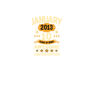 January 2013 10 years of being limited edition model negru pe tricou