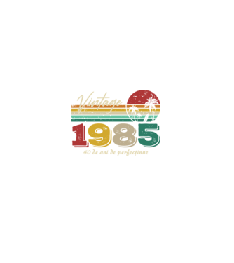 VINTAGE 1985 model albastru jeanși pe tricou