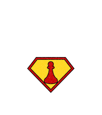 SuperChess pion de șah model albastru închis pe tricou