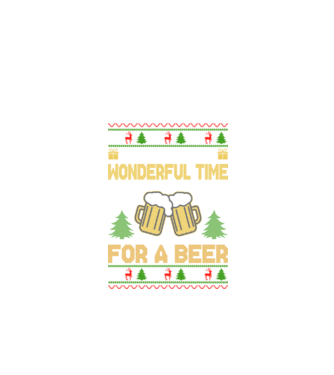 Wonderful time for a beer model negru pe tricou
