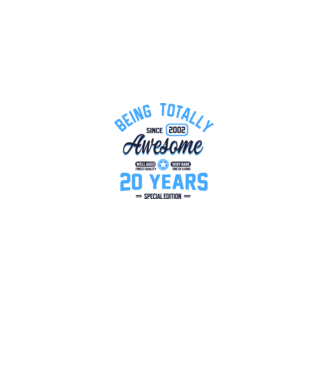 20 years of being totally awesome model alb pe tricou