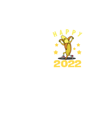 Happy new year Banana model galben neon pe tricou