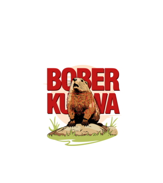 BOBER model alb pe tricou