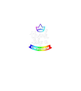 I think like a UNICORN model negru pe tricou