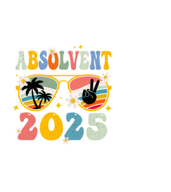 Absolvent 2025 model negru pe tricou