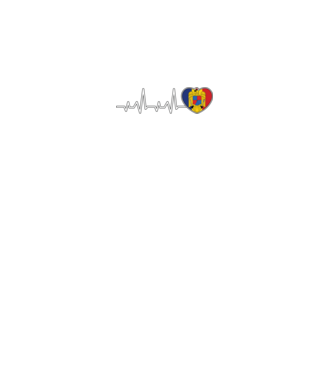 ROMANIA heartbeat model negru pe tricou