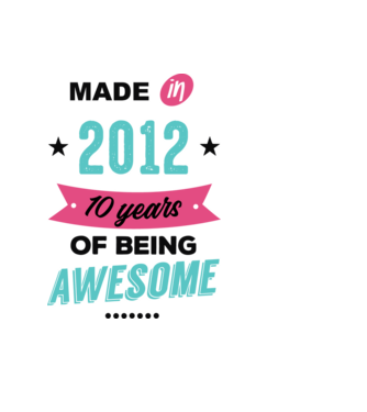 MADE in 2012 model albastru deschis pe tricou