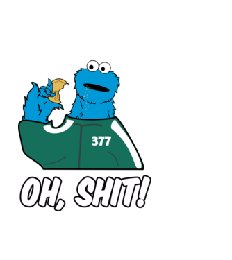 cookie monster squid game parody model negru pe tricou