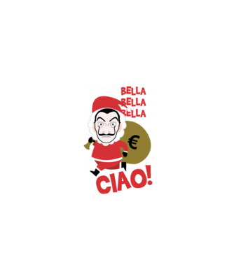 jingle bella christmas la casa de papel model negru pe tricou