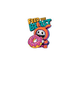 Feed the beast model galben neon pe tricou