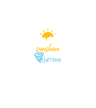 June Girls are Sunshine mixed with a little Hurricane model negru pe tricou