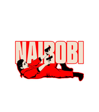 nairobi la casa de papel model alb pe tricou