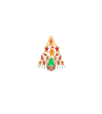 Cookie christmas tree model negru pe tricou