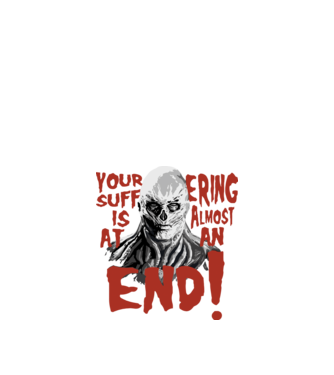 vecna your suffering is almost at an end model negru pe tricou