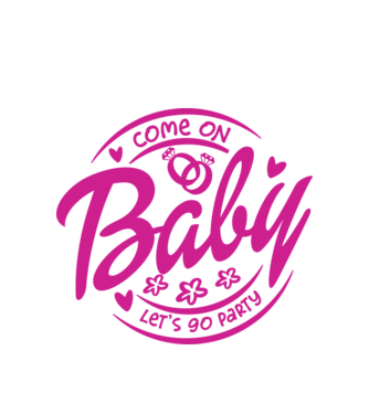 Bride Barbies Baby lets go party model alb pe tricou