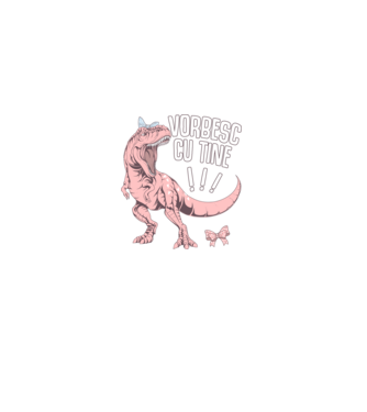 Vorbesc cu tine! #mamasaurus model negru pe tricou