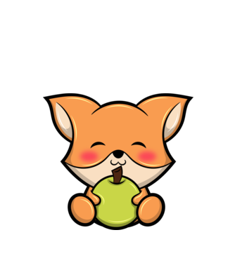 Baby Fox model alb pe tricou