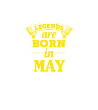 Legends are born in May model albastru regal pe tricou