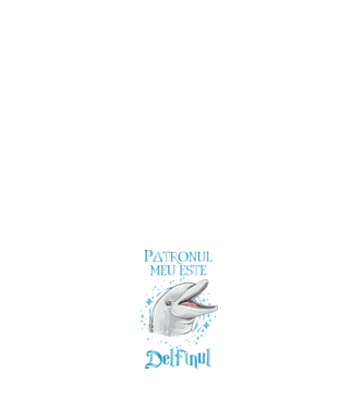 Patronul meu este DELFINUL model negru pe tricou