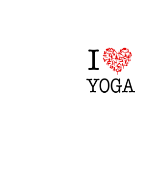 I LOVE YOGA model galben neon pe tricou