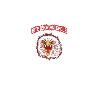 bite like an eagle cobra kai model negru pe tricou