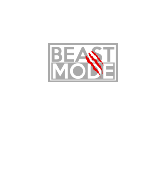 Beast mode model negru pe tricou