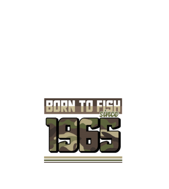 Born to fish since 1965 model alb pe tricou