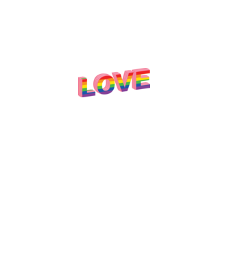 Love pride model alb pe tricou