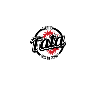 Atenție! Tata la ceaun! model alb pe tricou